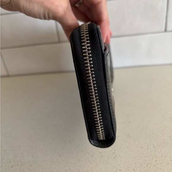 VTG Etienne Aigner Black Crocodile Leather Wallet Wristlet Classic Old Money EUC - Picture 6 of 8